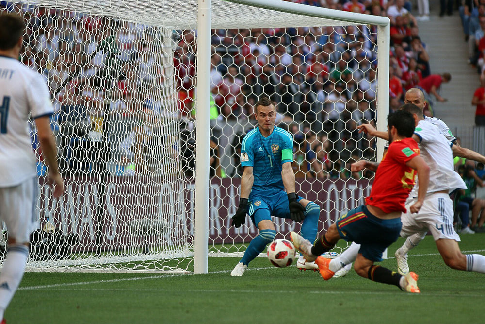 Кадры из Лужников: лучшие моменты победного матча Россия-Испания
