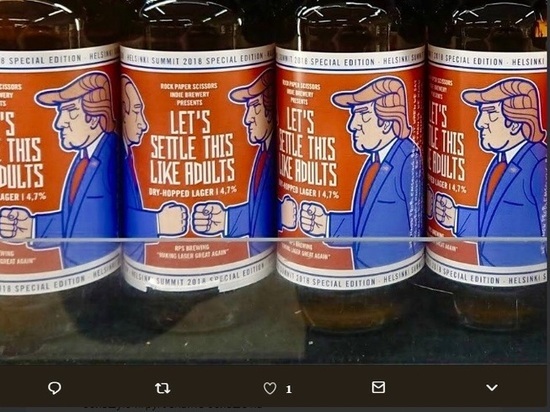 Финское пиво, посвященное встрече Путина и Трампа, стало хитом продаж