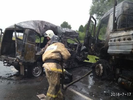 В Татарстане в результате столкновения загорелись грузовик и «УАЗ», погибли 4 человека
