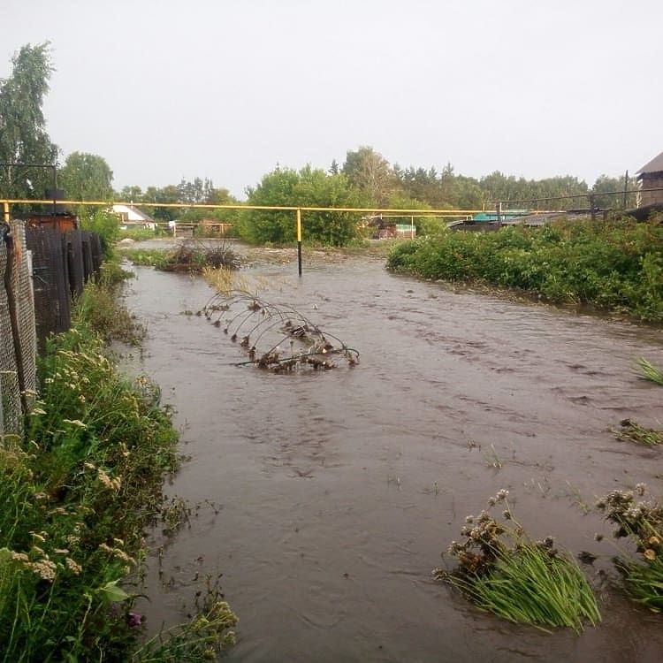 Очевидцы сняли последствия потопа в Шарлыкском районе 