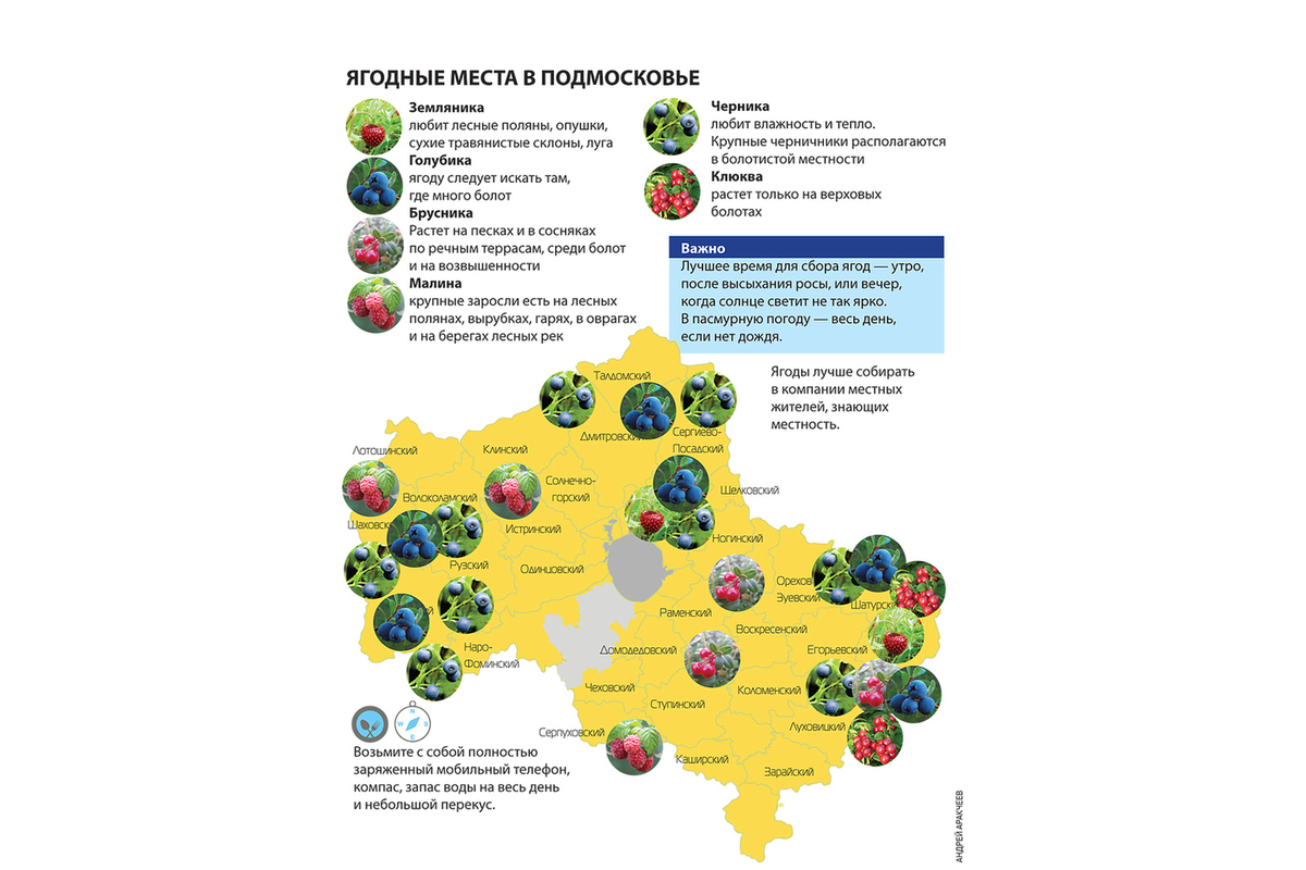 Карта мест подмосковья