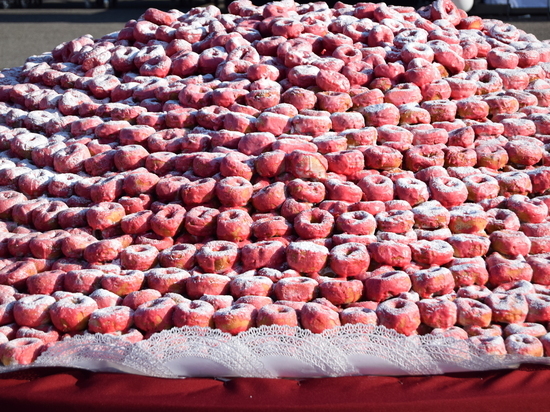 Рекордную композицию из 23 тысяч пончиков собрали в Кузбассе