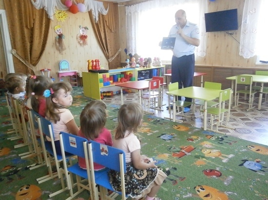В детском саду Кесовой Горы Тверской области побывали блюстители порядка