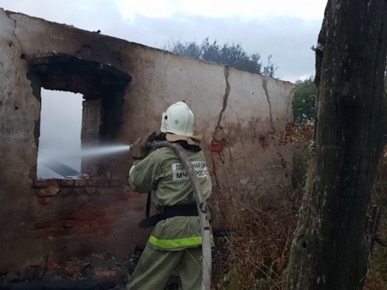 В Арсеньевском районе сгорел заброшенный дом
