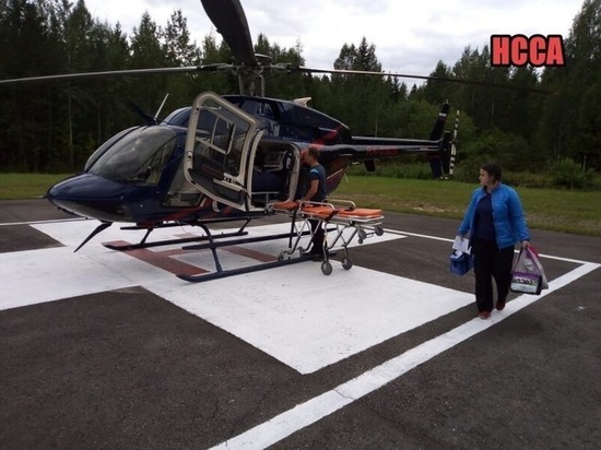 Ребенка, родившегося раньше срока, доставили на вертолете в Петрозаводск