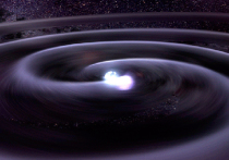 Астрономы из американского Национального научного фонда зафиксировали струю частиц, которая, с точки зрения наблюдателя с Земли, перемещается в четыре раза быстрее скорости света