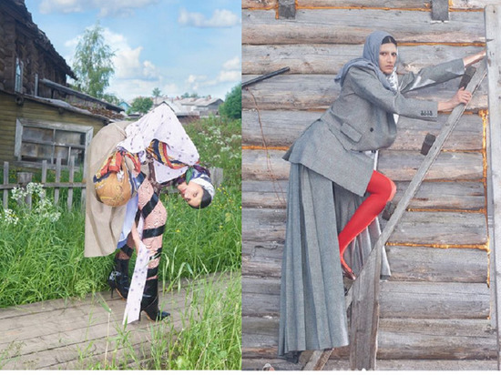 Местом съёмок для сентябрьского номера модного издание была выбрана деревня Чикинская