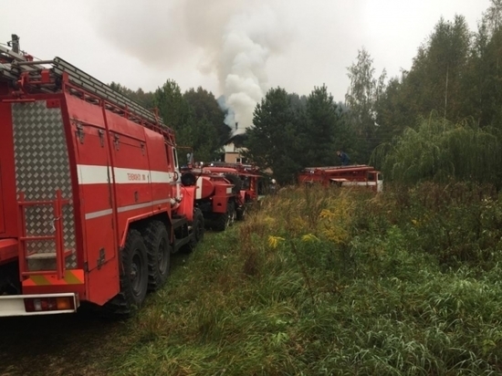 12 пожарных тушили дом в Туле