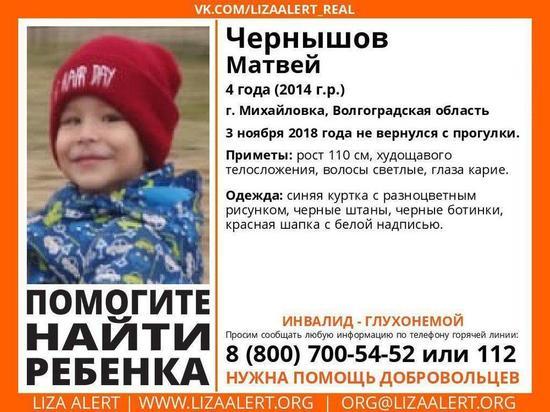 Четырехлетний мальчик пропал в Волгоградской области