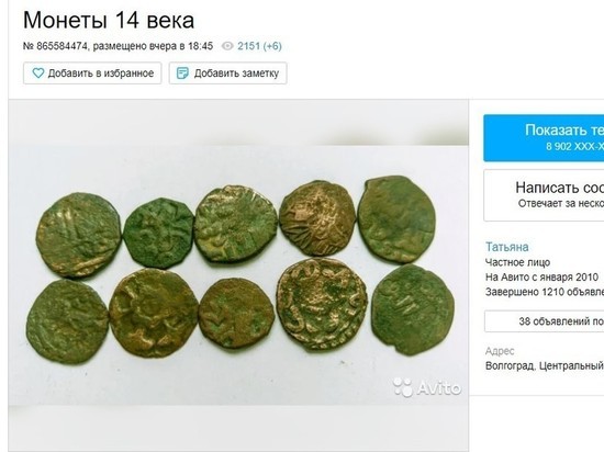 10 монет периода Золотой Орды волгоградка продает за бесценок