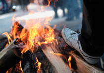 В понедельник на улице Фрунзе в Новокузнецке загорелся частный дом, при этом внутри находились двое детей