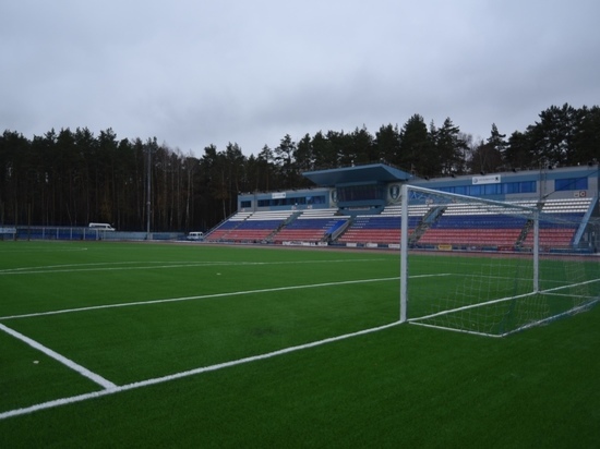 Новый газон получил стадион Анненки в Калуге