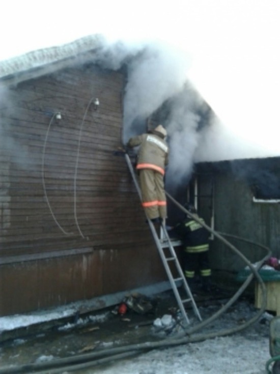 Вчера в Демидове Смоленской области горела баня