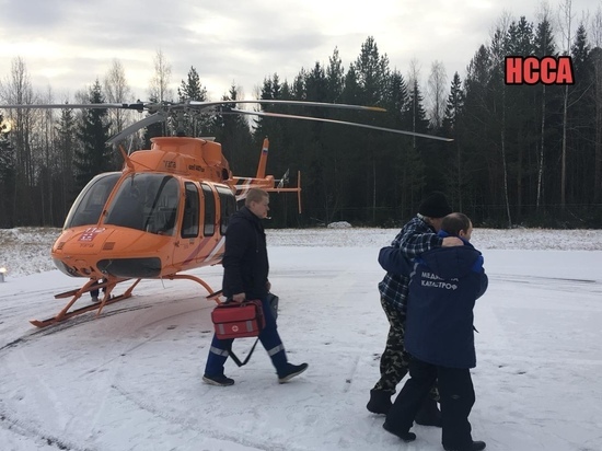 82-летнего пудожанина в тяжёлом состоянии доставили в Петрозаводск на вертолёте