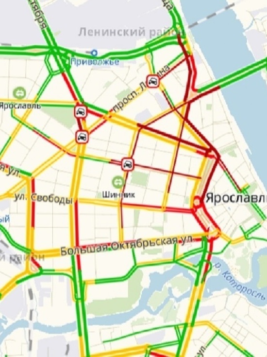 Карта пробок ярославль онлайн в реальном