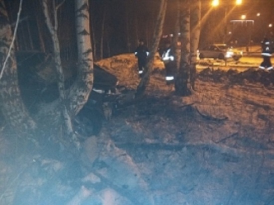 Ночной гонщик: на проспекте Фрунзе в Ярославле «Киа» врезалось в березу