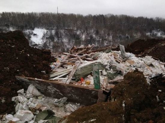 Калужский коммерсант загадил природный памятник строительным мусором