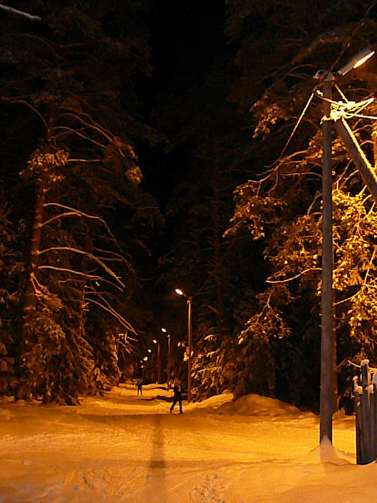 В Шуе открыли лыжную трассу для ночного катания на лыжах