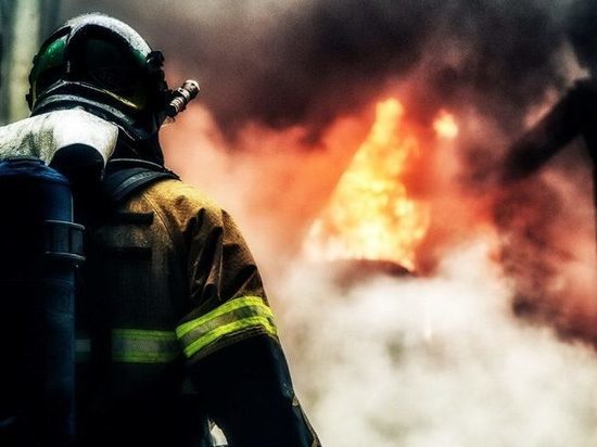 За 40 минут пожарные потушили горящую подсобку в Тверской области
