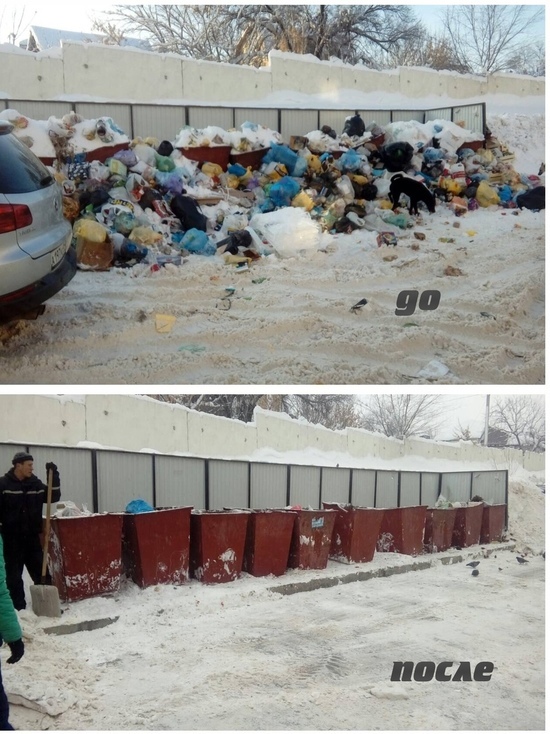 За сутки в Саратове зачистили 60 заблокированных снегом площадок