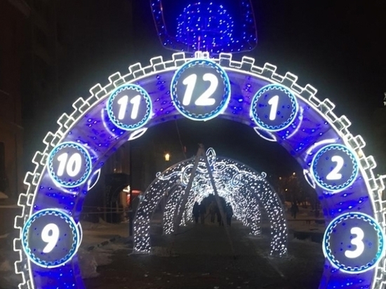 Новогодняя иллюминация в Липецке будет работать до конца января