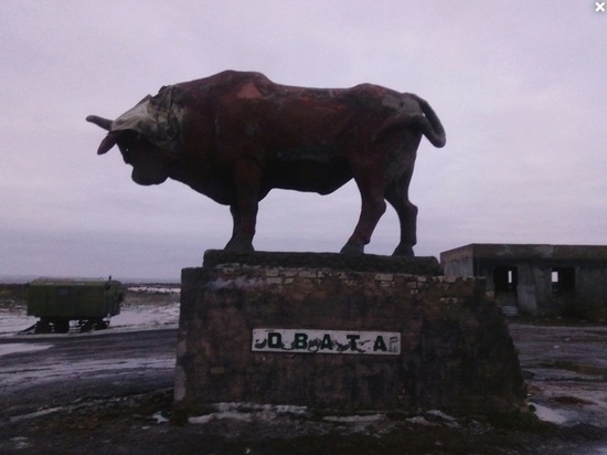 Памятник калмыцкому быку в Целинном районе будет отреставрирован