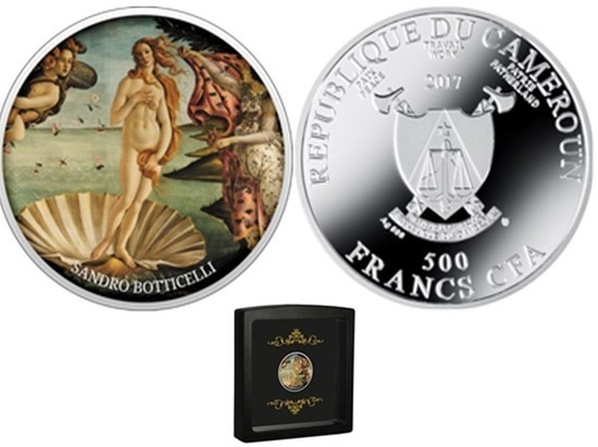 Монету «Рождение Венеры» из серии «Гордость европейской живописи» предлагает Россельхозбанк