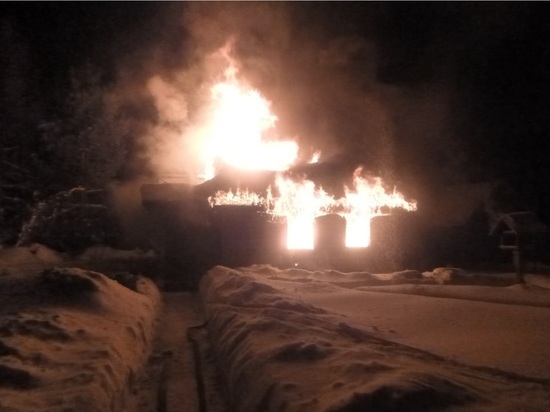 В Тверской области баня сгорела дотла