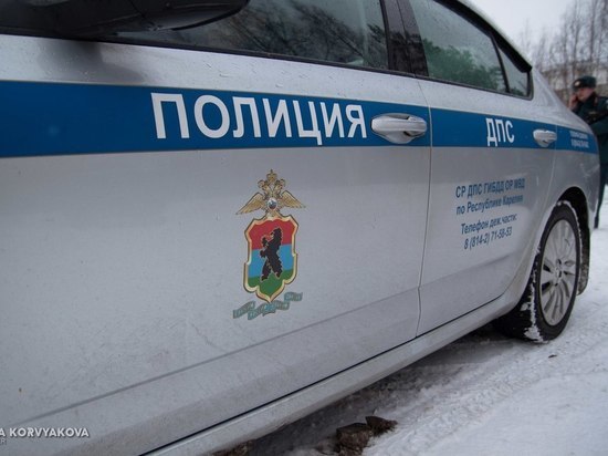 В Карелии пьяный водитель врезался в столб, спасаясь от погони полицейских