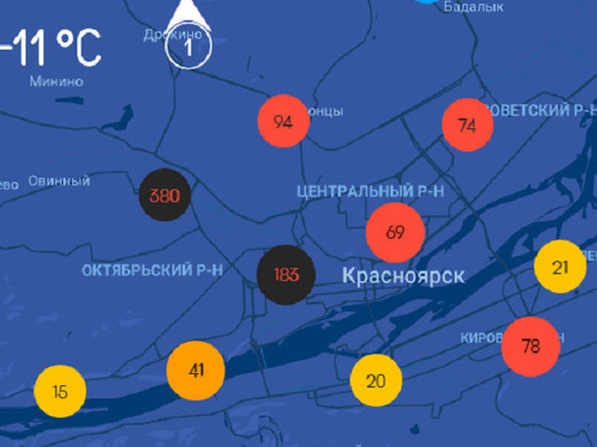 В Красноярске после снятия режима «черного неба» воздух остался грязным