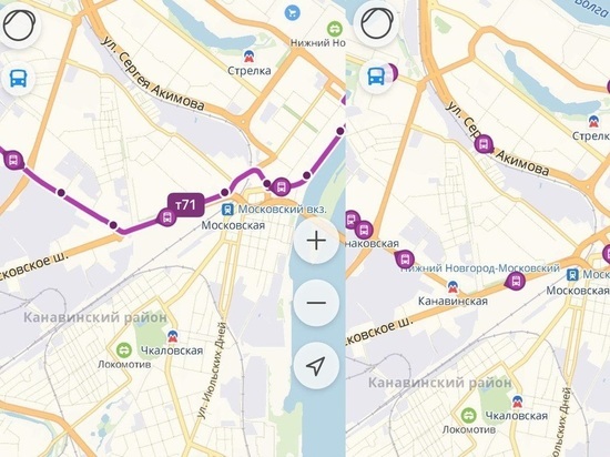 Яндекс начал показывать движение общественного транспорта в Нижнем Новгороде
