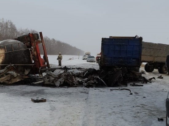 В Тамбовской области "Дэу" разорвало между двумя грузовиками