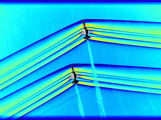 NASA показало первые фото сверхзвуковых ударных волн