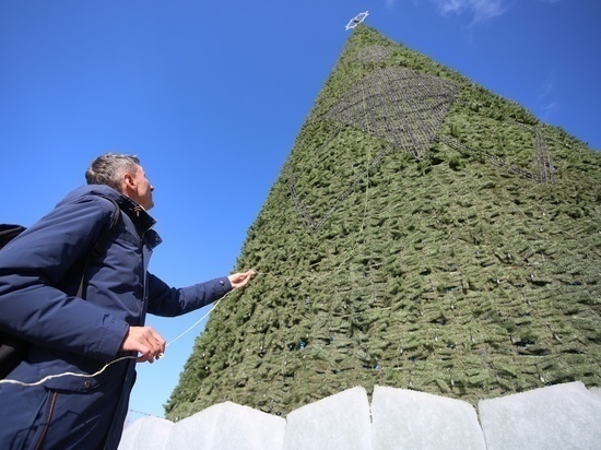 В Красноярске начали убирать новогодние елки