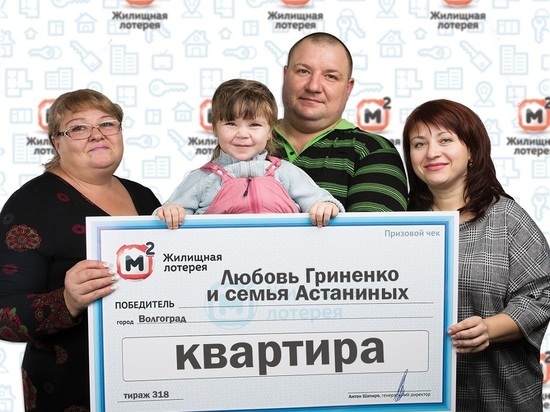 Участница лотереи из Волгограда выиграла квартиру за 3,5 млн рублей