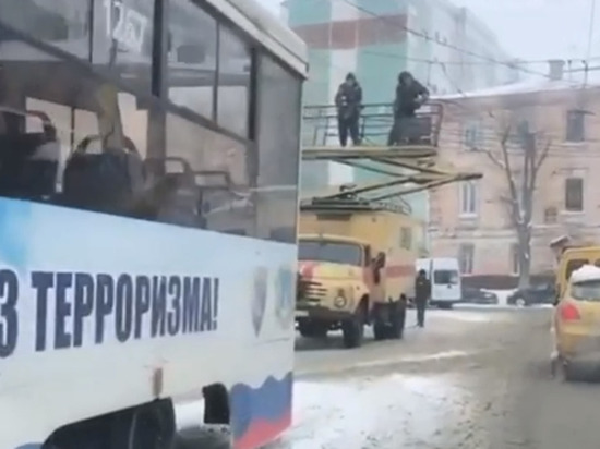 В Ульяновске оборвались трамвайные провода на Тухачевского