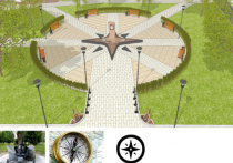 Площадь сквера оформят в виде компаса c мемориалом, изображающим нос корабля
