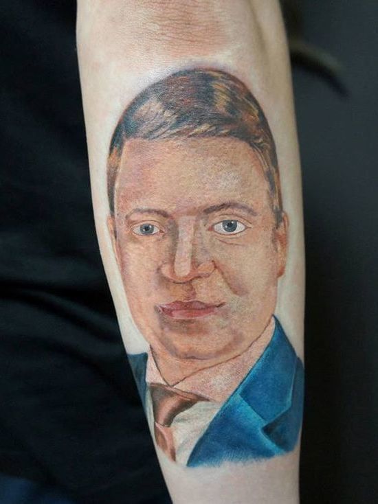 Красноярец сделал татуировку с изображением лица мэра Сергея Еремина