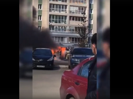 Очевидцы сняли видео загоревшейся в Казани «ГАЗели»