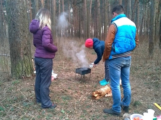 В Твери отдыхающие развели огонь под кронами деревьев в Бобачевской роще