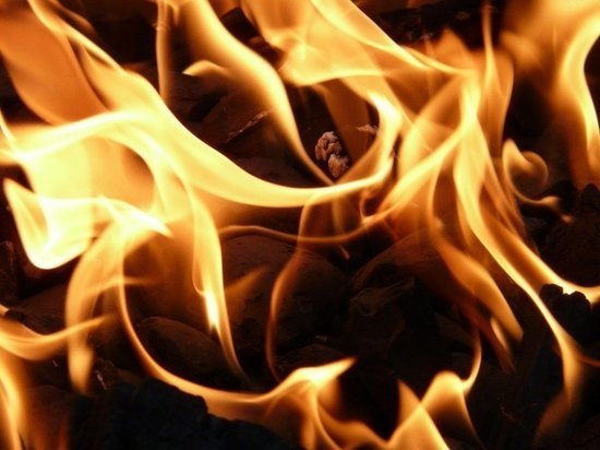 КамАЗ полностью сгорел на трассе в Пуровском районе