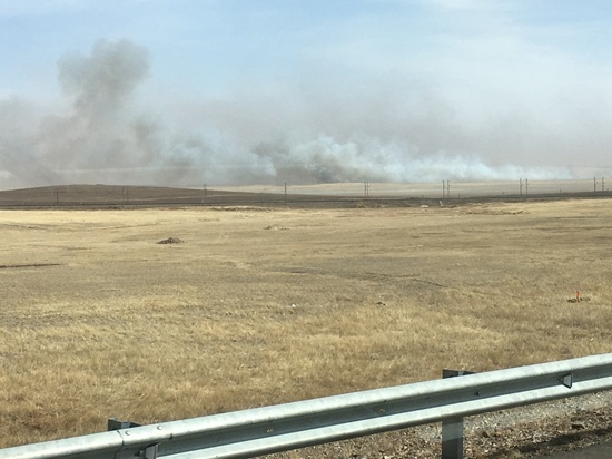 Степной пожар начался у границ Даурии в Забайкальском районе