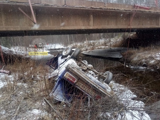Несовершеннолетние упали с моста на машине в Братском районе