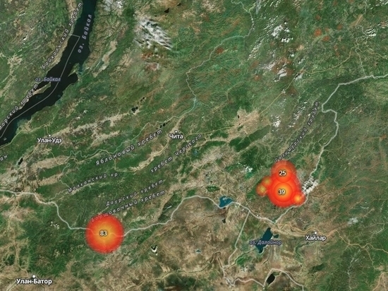 Природные пожары на площади 26 тысяч га действуют в Забайкалье
