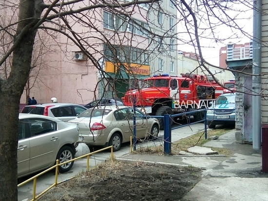 Пожарные вывели жильцов целого подъезда из-за возгорания в Барнауле