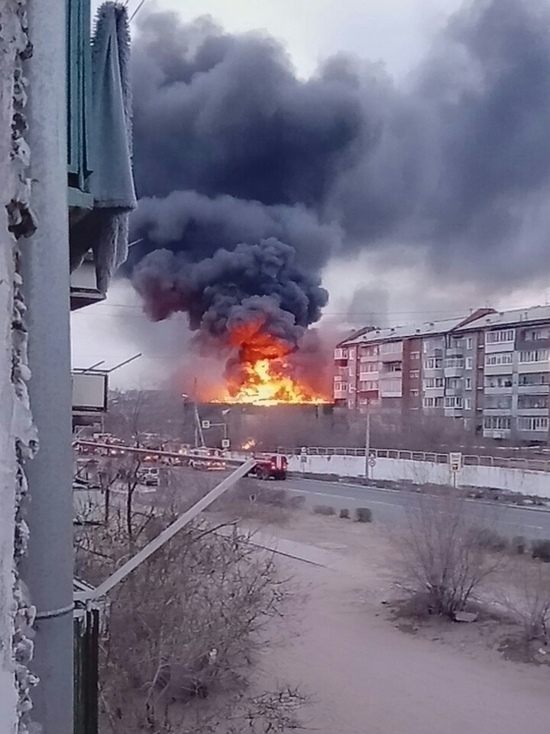 В Улан-Удэ произошел крупный пожар