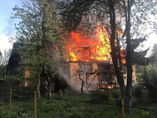 Кадры пламени: под Тулой сильнейший пожар тушили три десятка человек