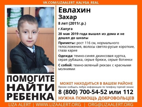 Поиски восьмилетнего мальчика ведутся в Калуге