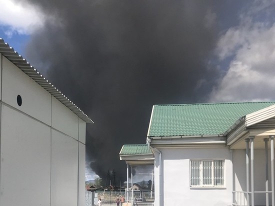 Пожар произошел в читинском поселке Кадала