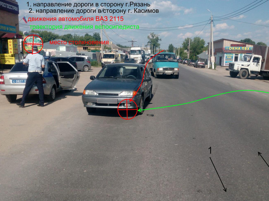 Под Рязанью сбили юного велосипедиста-нарушителя
